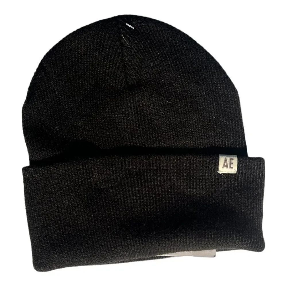 American Eagle Black Beanie, OS Baby NWOT